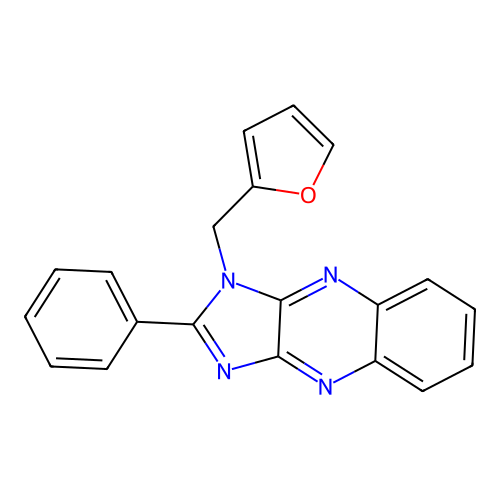 1-(furan-2-ylmethyl)-2-phenyl-1H-imidazo[4,5-b]quinoxaline structure