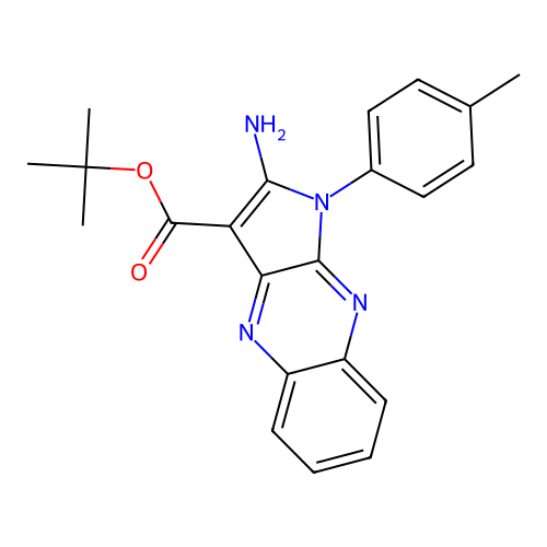 Tert-butyl 2-amino-1-(4-methylphenyl)pyrrolo[3,2-b]quinoxaline-3-carboxylate structure