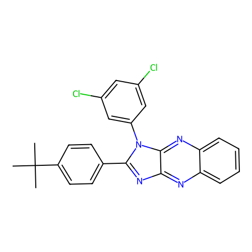 2-(4-tert-butylphenyl)-1-(3,5-dichlorophenyl)-1H-imidazo[4,5-b]quinoxaline structure