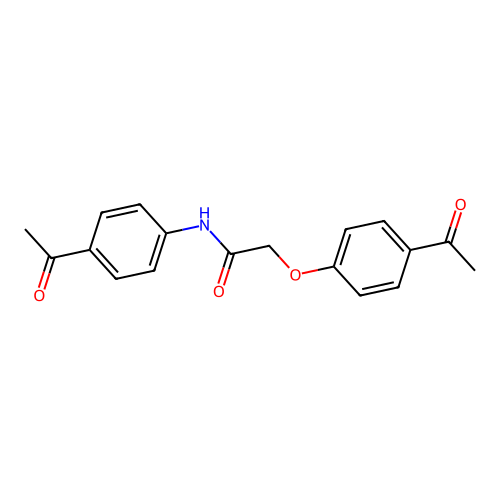 2-(4-acetylphenoxy)-N-(4-acetylphenyl)acetamide structure