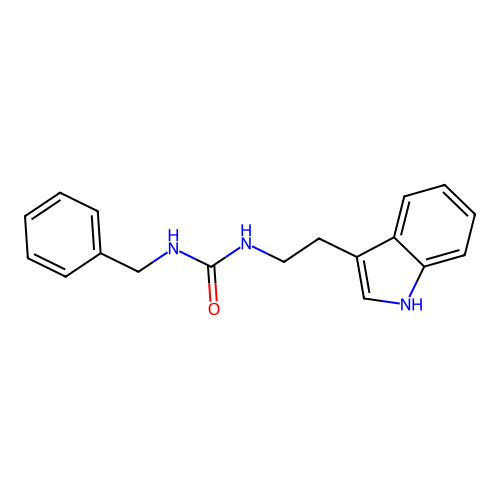 1-benzyl-3-[2-(1H-indol-3-yl)ethyl]urea structure