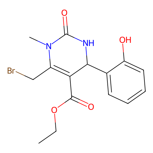 ethyl 6-(bromomethyl)-4-(2-hydroxyphenyl)-1-methyl-2-oxo-1,2,3,4-tetrahydropyrimidine-5-carboxylate structure