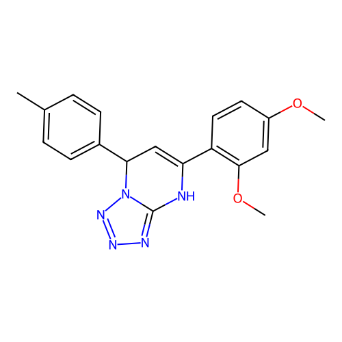 5-(2,4-Dimethoxyphenyl)-7-(4-methylphenyl)-4,7-dihydrotetrazolo[1,5-a]pyrimidine structure