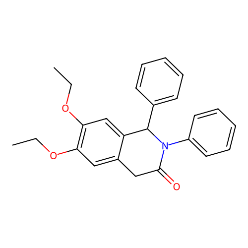 6,7-diethoxy-1,2-diphenyl-1,4-dihydroisoquinolin-3(2H)-one structure