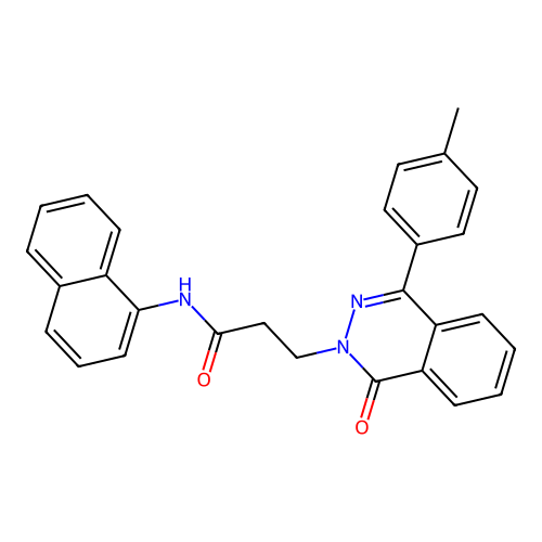 3-[4-(4-methylphenyl)-1-oxophthalazin-2(1H)-yl]-N-(naphthalen-1-yl)propanamide structure