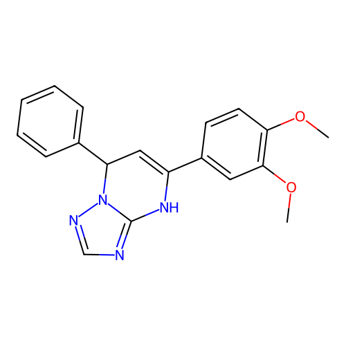5-(3,4-Dimethoxyphenyl)-7-phenyl-4,7-dihydro[1,2,4]triazolo[1,5-a]pyrimidine structure
