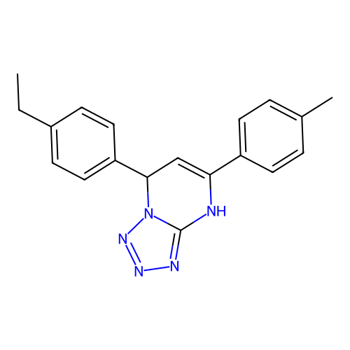 7-(4-Ethylphenyl)-5-(4-methylphenyl)-4,7-dihydrotetrazolo[1,5-a]pyrimidine structure