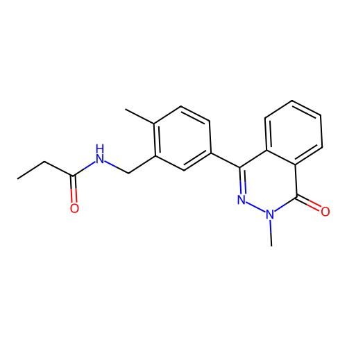 N-[2-Methyl-5-(3-methyl-4-oxo-3,4-dihydro-phthalazin-1-yl)-benzyl]-propionamide structure