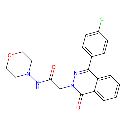 2-(4-(4-chlorophenyl)-1-oxophthalazin-2(1H)-yl)-N-morpholinoacetamide structure