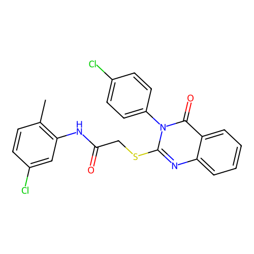 N-(5-chloro-2-methylphenyl)-2-{[3-(4-chlorophenyl)-4-oxo-3,4-dihydroquinazolin-2-yl]sulfanyl}acetamide structure