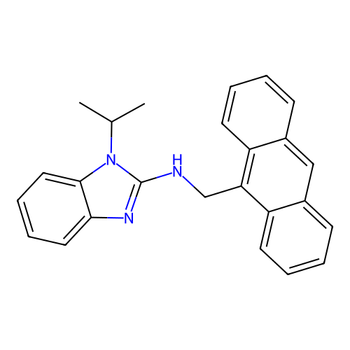 N-(anthracen-9-ylmethyl)-1-isopropyl-1H-benzo[d]imidazol-2-amine structure