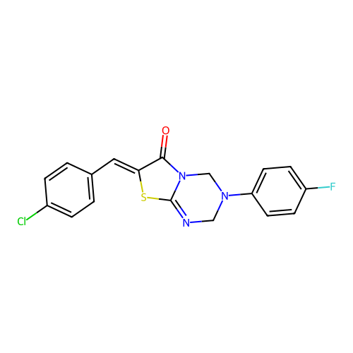 C18H13ClFN3OS structure