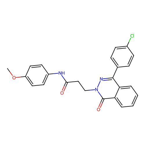 3-(4-(4-chlorophenyl)-1-oxophthalazin-2(1H)-yl)-N-(4-methoxyphenyl)propanamide structure