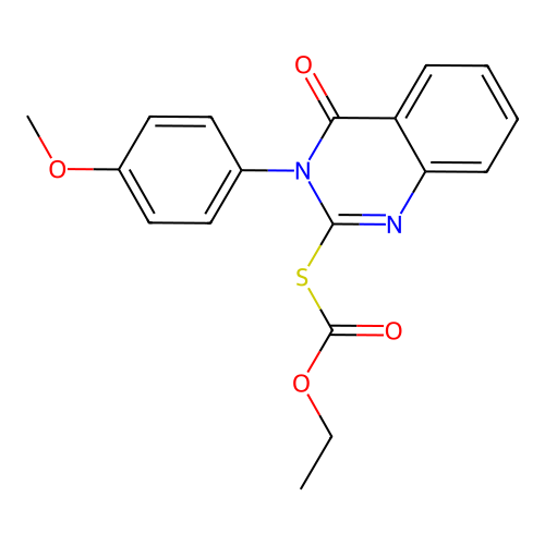 O-ethyl S-(3-(4-methoxyphenyl)-4-oxo-3,4-dihydroquinazolin-2-yl) carbonothioate structure