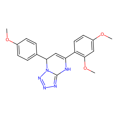 5-(2,4-dimethoxyphenyl)-7-(4-methoxyphenyl)-4,7-dihydrotetrazolo[1,5-a]pyrimidine structure