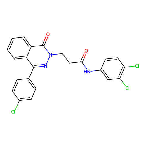3-(4-(4-chlorophenyl)-1-oxophthalazin-2(1H)-yl)-N-(3,4-dichlorophenyl)propanamide structure