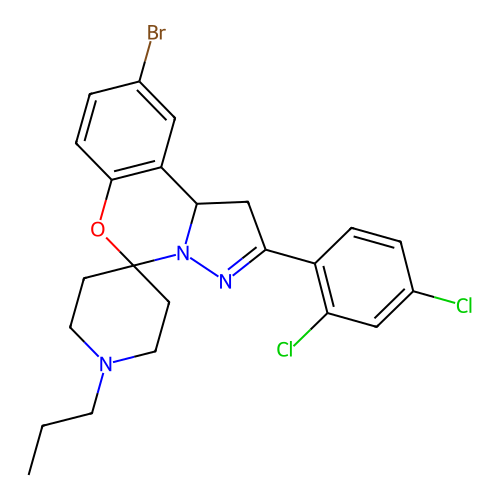 C23H24BrCl2N3O structure