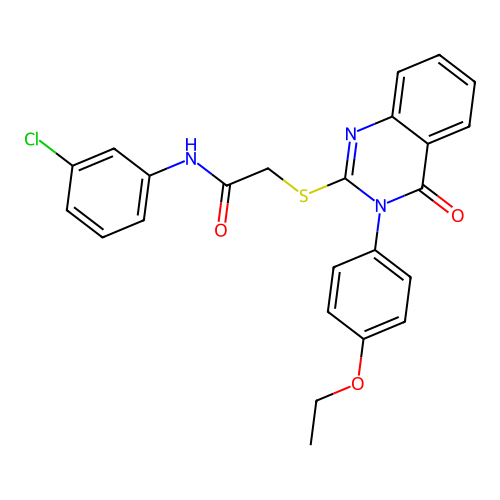 N-(3-chlorophenyl)-2-((3-(4-ethoxyphenyl)-4-oxo-3,4-dihydroquinazolin-2-yl)thio)acetamide structure