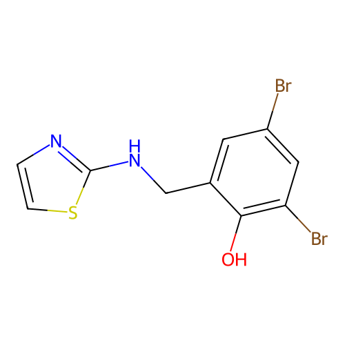2,4-Dibromo-6-[(1,3-thiazol-2-ylamino)methyl]phenol structure