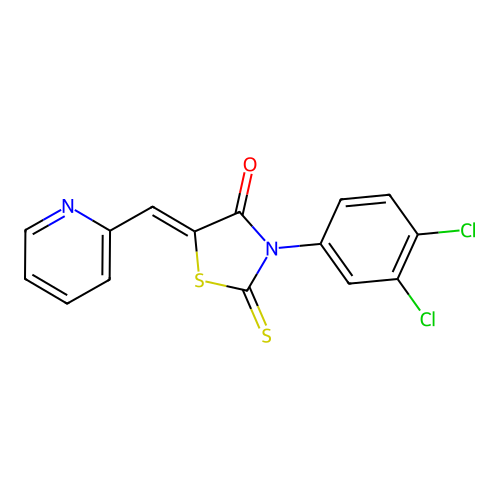 3-(3,4-Dichlorophenyl)-5-(2-pyridylmethylene)-2-thioxo-1,3-thiazolidin-4-one structure
