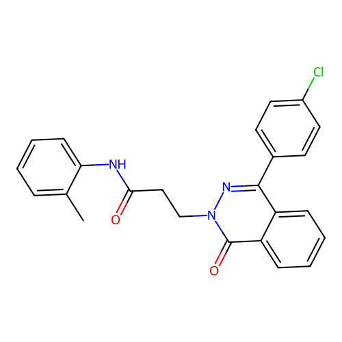3-(4-(4-chlorophenyl)-1-oxophthalazin-2(1H)-yl)-N-(o-tolyl)propanamide structure