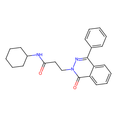 N-cyclohexyl-3-(1-oxo-4-phenylphthalazin-2(1H)-yl)propanamide structure