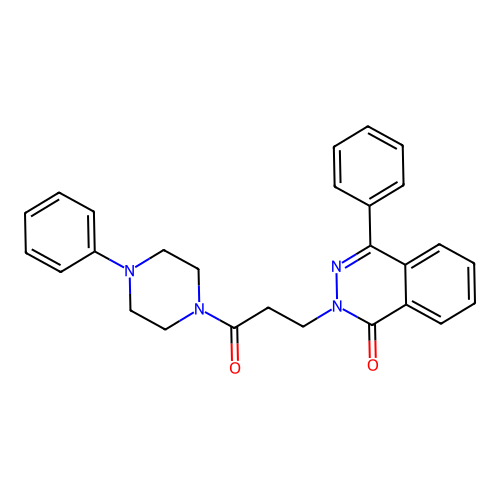 2-[3-Oxo-3-(4-phenylpiperazin-1-yl)propyl]-4-phenylphthalazin-1-one structure