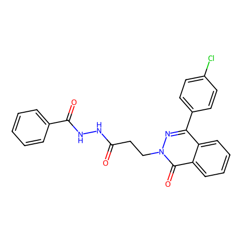 N'-(3-(4-(4-chlorophenyl)-1-oxophthalazin-2(1H)-yl)propanoyl)benzohydrazide structure