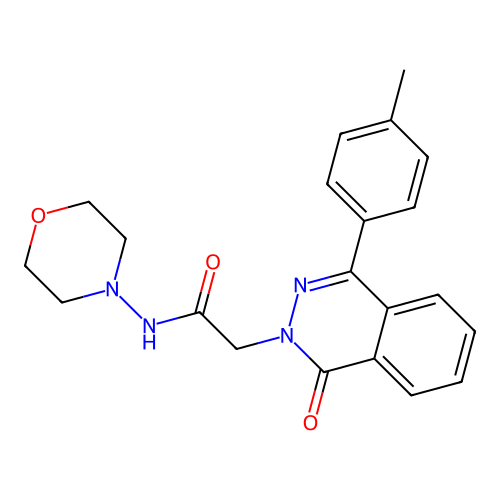 2-[4-(4-methylphenyl)-1-oxophthalazin-2(1H)-yl]-N-(morpholin-4-yl)acetamide structure