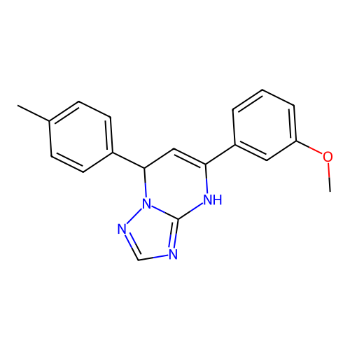 5-(3-methoxyphenyl)-7-(4-methylphenyl)-1,7-dihydro-[1,2,4]triazolo[1,5-a]pyrimidine structure