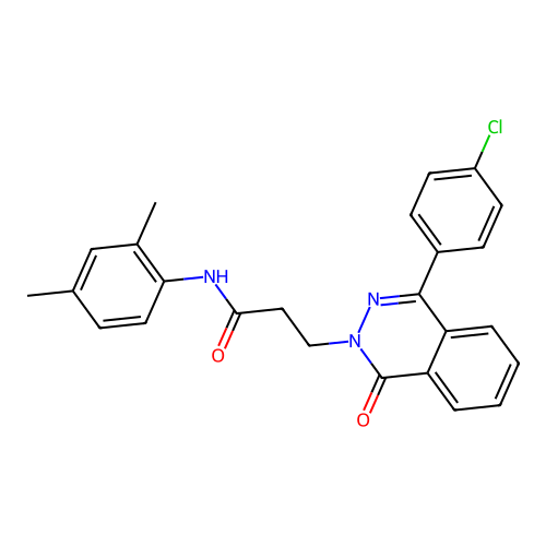 3-(4-(4-chlorophenyl)-1-oxophthalazin-2(1H)-yl)-N-(2,4-dimethylphenyl)propanamide structure