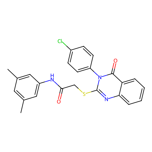 2-{[3-(4-chlorophenyl)-4-oxo-3,4-dihydroquinazolin-2-yl]sulfanyl}-N-(3,5-dimethylphenyl)acetamide structure