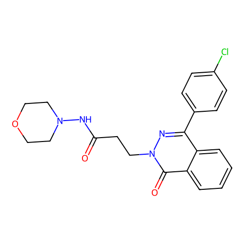 3-(4-(4-chlorophenyl)-1-oxophthalazin-2(1H)-yl)-N-morpholinopropanamide structure