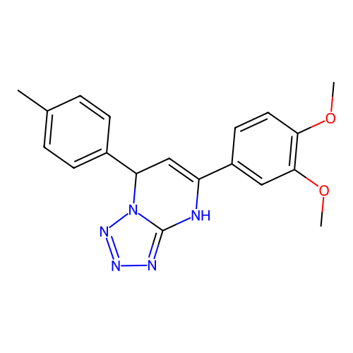 5-(3,4-Dimethoxyphenyl)-7-(4-methylphenyl)-4,7-dihydrotetrazolo[1,5-a]pyrimidine structure