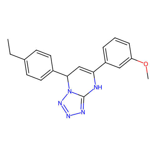 7-(4-Ethylphenyl)-5-(3-methoxyphenyl)-4,7-dihydrotetrazolo[1,5-a]pyrimidine structure