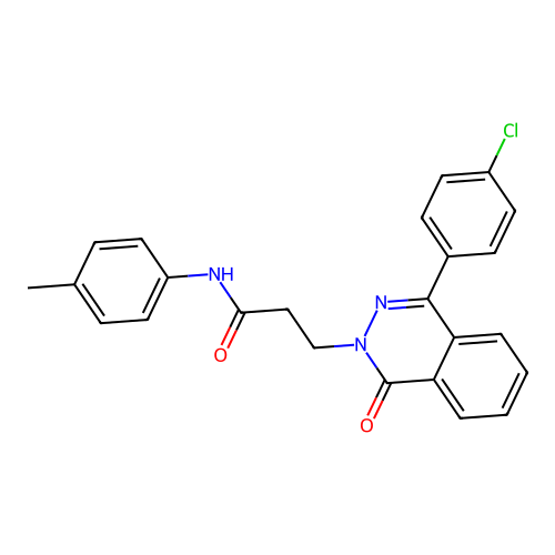 3-(4-(4-chlorophenyl)-1-oxophthalazin-2(1H)-yl)-N-(p-tolyl)propanamide structure