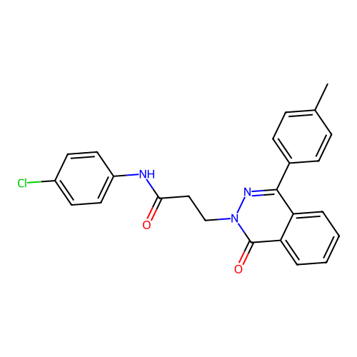 N-(4-chlorophenyl)-3-(1-oxo-4-(p-tolyl)phthalazin-2(1H)-yl)propanamide structure