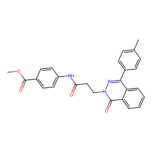 methyl 4-(3-(1-oxo-4-(p-tolyl)phthalazin-2(1H)-yl)propanamido)benzoate structure
