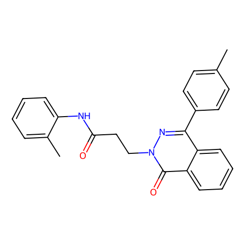 3-(1-oxo-4-(p-tolyl)phthalazin-2(1H)-yl)-N-(o-tolyl)propanamide structure