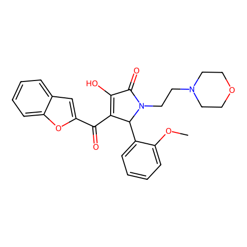 3-(1-benzofuran-2-carbonyl)-4-hydroxy-2-(2-methoxyphenyl)-1-(2-morpholin-4-ylethyl)-2H-pyrrol-5-one structure
