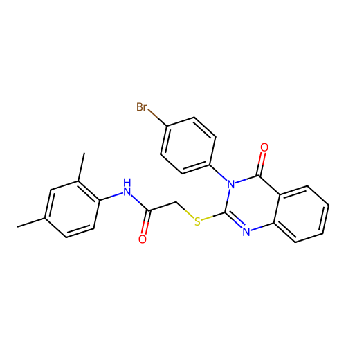 2-{[3-(4-bromophenyl)-4-oxo-3,4-dihydroquinazolin-2-yl]sulfanyl}-N-(2,4-dimethylphenyl)acetamide structure