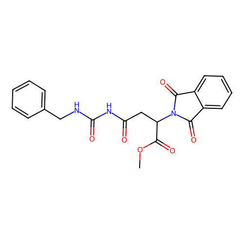 methyl 4-(3-benzylureido)-2-(1,3-dioxoisoindolin-2-yl)-4-oxobutanoate structure