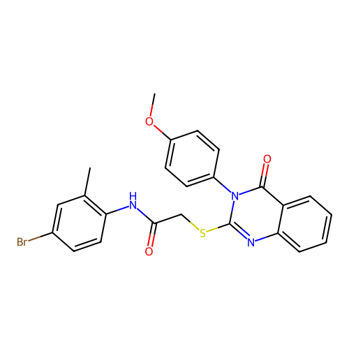 N-(4-bromo-2-methylphenyl)-2-{[3-(4-methoxyphenyl)-4-oxo-3,4-dihydroquinazolin-2-yl]sulfanyl}acetamide structure