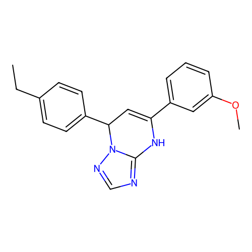 7-(4-ethylphenyl)-5-(3-methoxyphenyl)-1,7-dihydro-[1,2,4]triazolo[1,5-a]pyrimidine structure