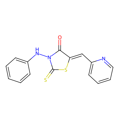 3-(Phenylamino)-5-(2-pyridylmethylene)-2-thioxo-1,3-thiazolidin-4-one structure