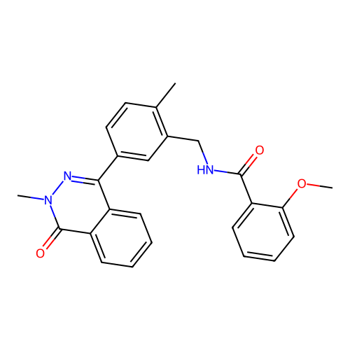 2-methoxy-N-(2-methyl-5-(3-methyl-4-oxo-3,4-dihydrophthalazin-1-yl)benzyl)benzamide structure