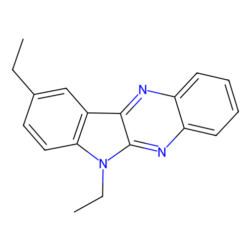 6,9-diethyl-6H-indolo[2,3-b]quinoxaline structure