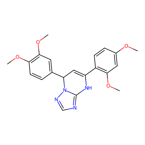 5-(2,4-dimethoxyphenyl)-7-(3,4-dimethoxyphenyl)-1,7-dihydro-[1,2,4]triazolo[1,5-a]pyrimidine structure
