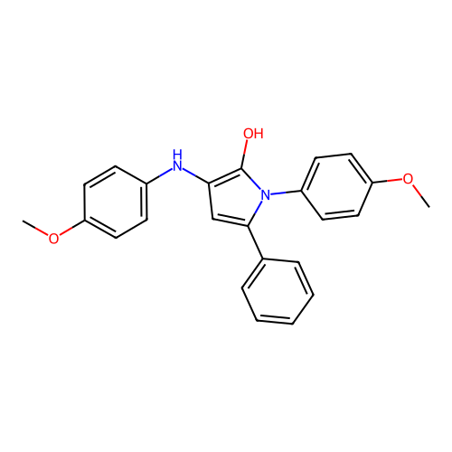 1-(4-methoxyphenyl)-3-((4-methoxyphenyl)amino)-5-phenyl-1H-pyrrol-2-ol structure