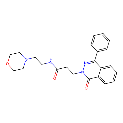 N-(2-morpholinoethyl)-3-(1-oxo-4-phenylphthalazin-2(1H)-yl)propanamide structure